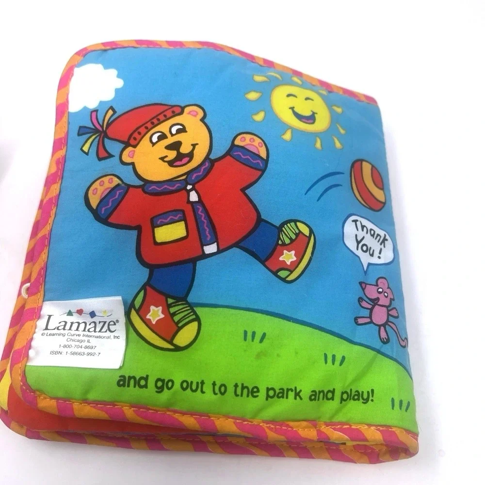 Lamaze Let's Get Dressed Infant Development System Cloth Hands On Book